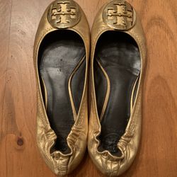 Tory Burch Ballerina Flats Gold