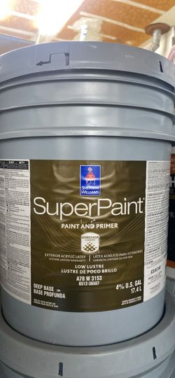 Exterior low lustre white Sherwin Williams paint