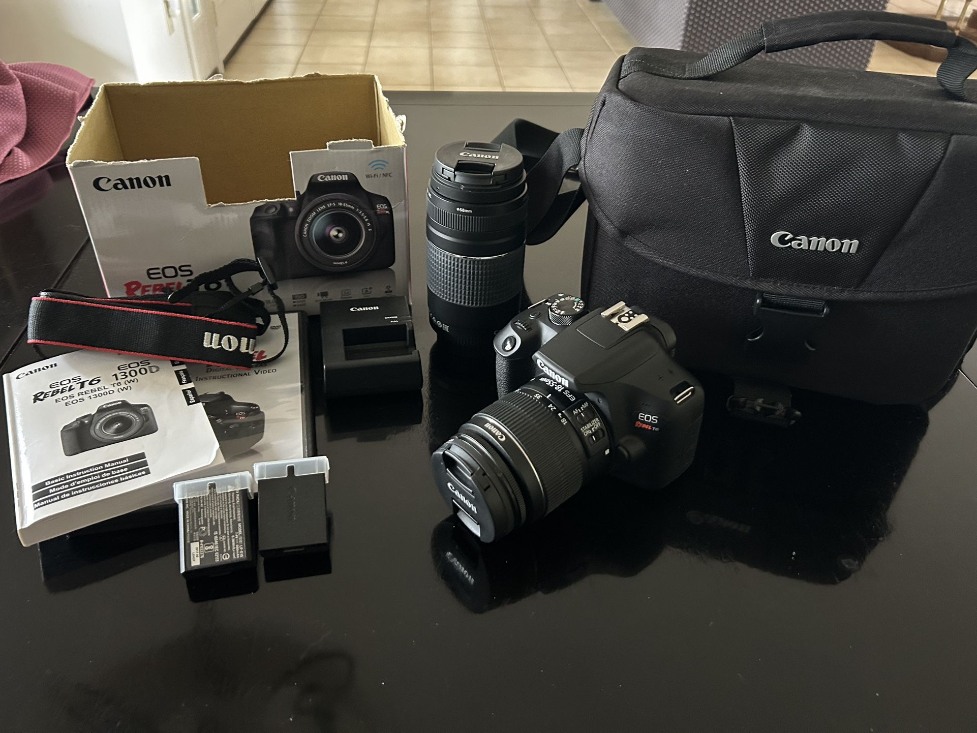 Canon Rebel T6 With Extra Lens