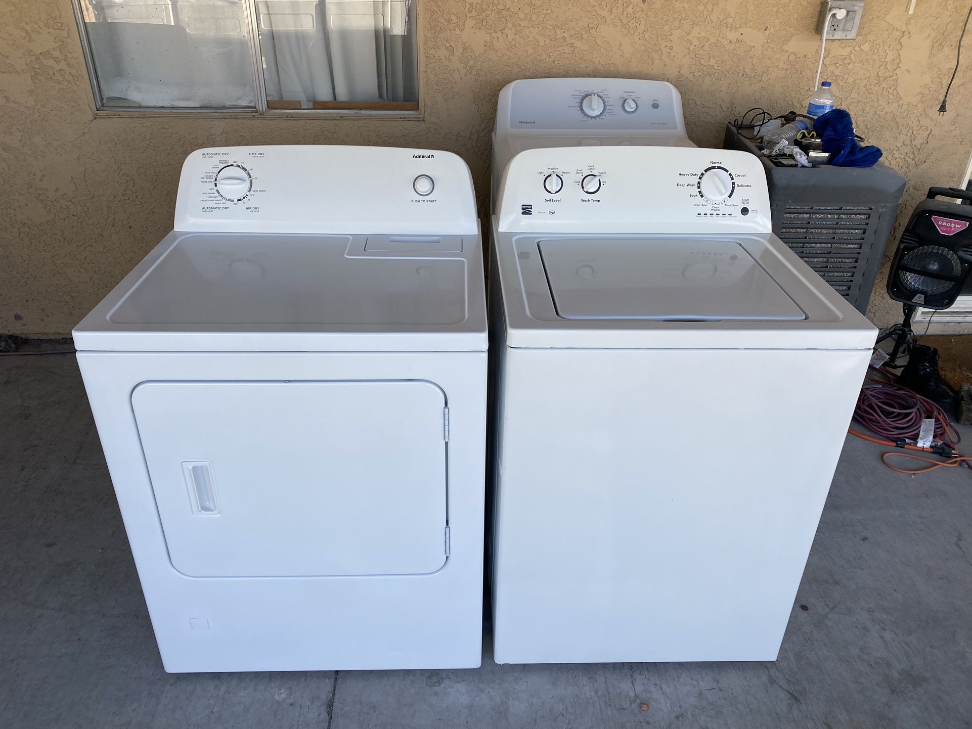 Gas dryer Brand Admiral And Washer Kenmore 30 days Of Warranty Free Delivery