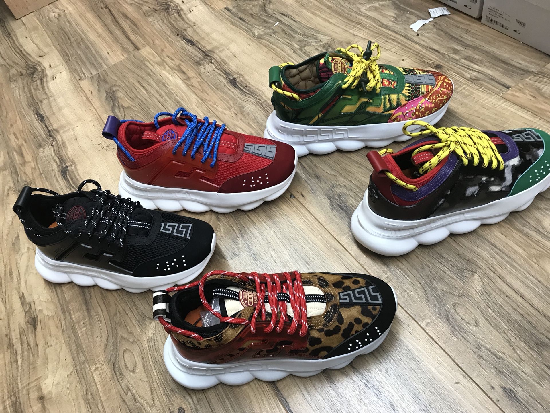 Versace shoes chain reaction