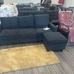 Sectional Sofa Dark Grey 