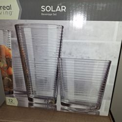 Solar 12-Piece Glass Beverage Set