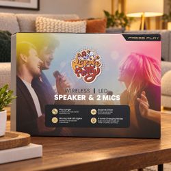 Press Play Karaoke Party Wireless Speaker & 2 Mics