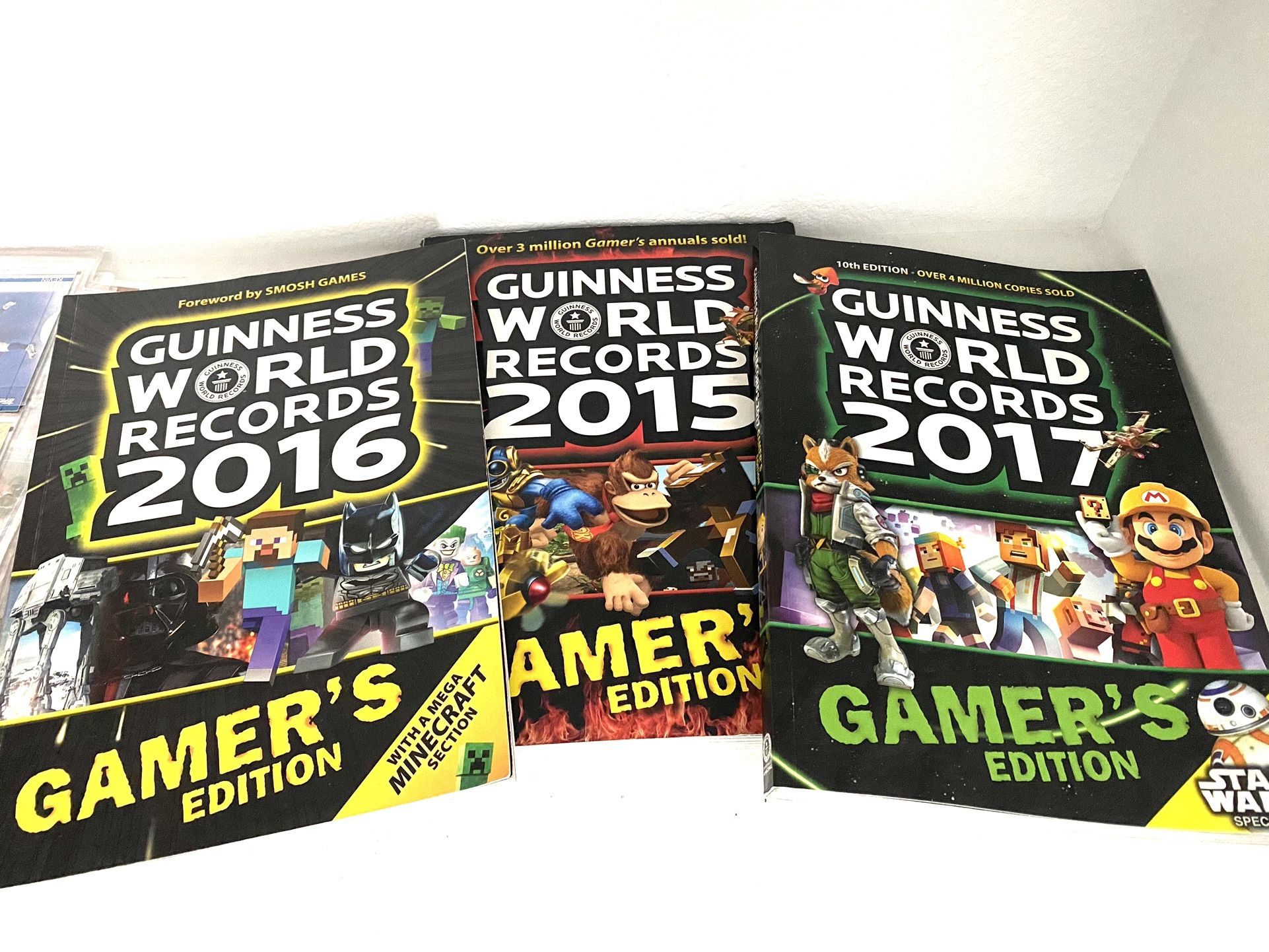 Guinness World Records 2016, 2015, And 2017 Gamer's Edition Books