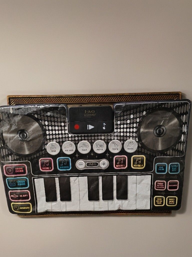 DJ Mixer Mat On Frame