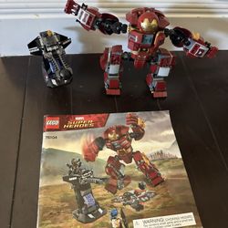 Super Heroes Lego LEGO 76104 Marvel The Hulkbuster Smash-Up AS IS