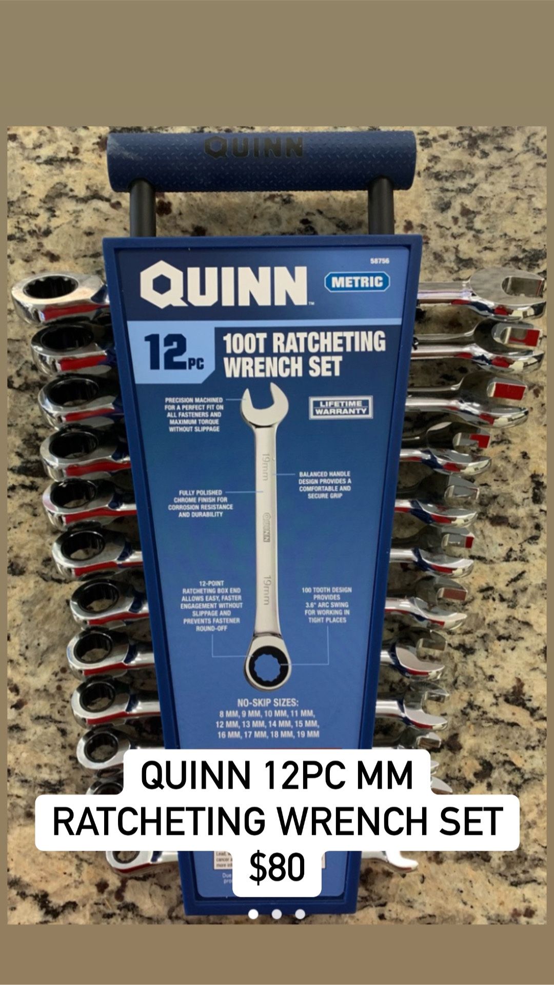 Quinn 12pc MM Wrench Set #23460