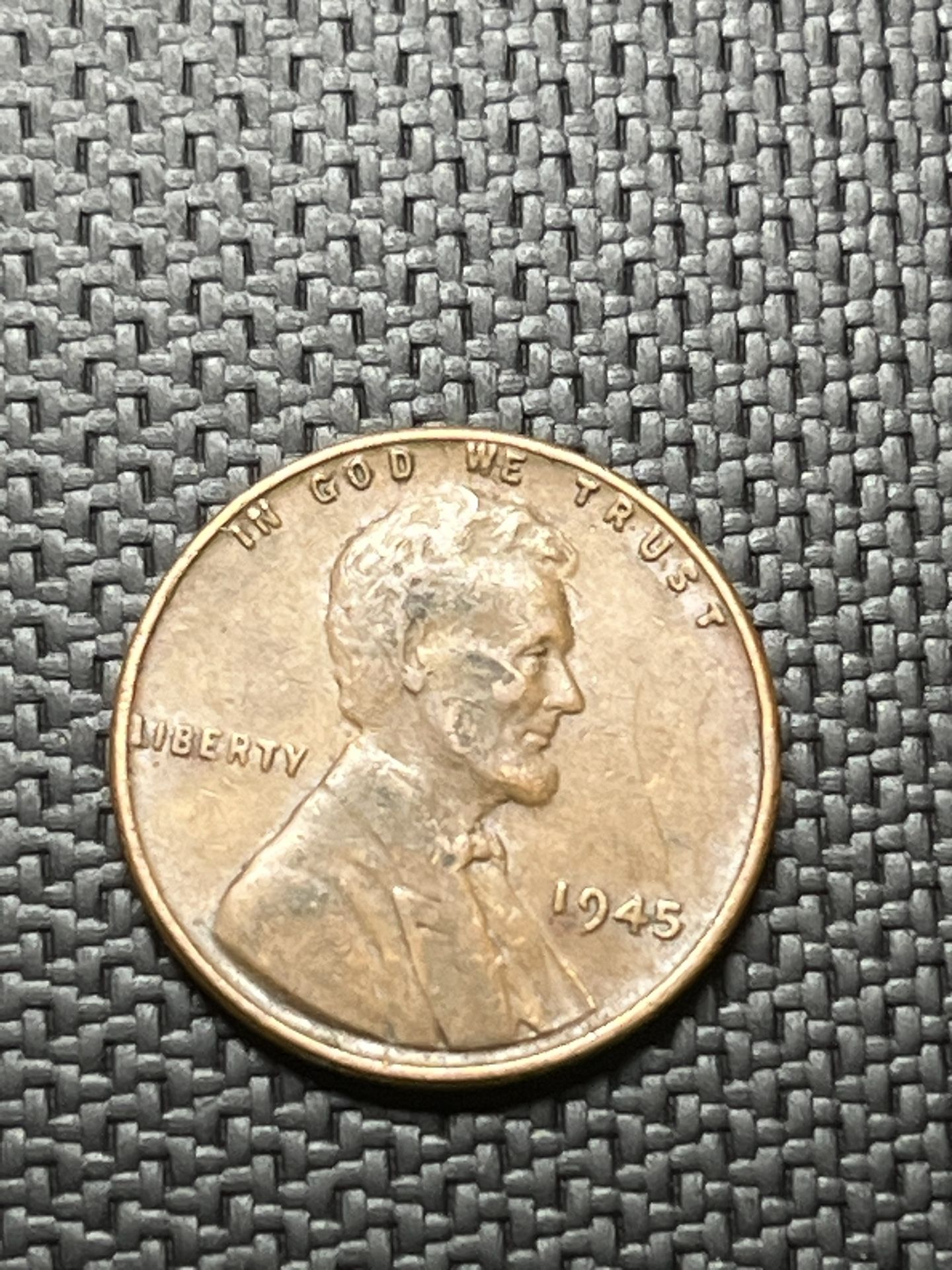 1945 Lincoln Wheat Cent Penny Coin