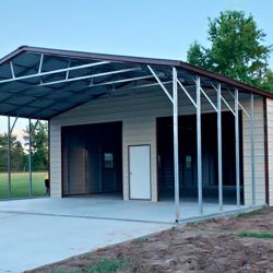 30x55x12 Metal Combo Building – Storage + Carport