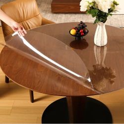 Clear Round Table Cover Protector 42''
