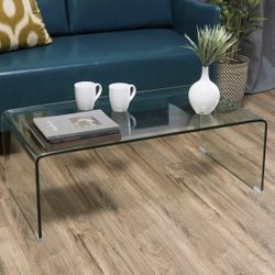 TEMPERED GLASS COFFEE TABLE - MESITA De CENTRO 