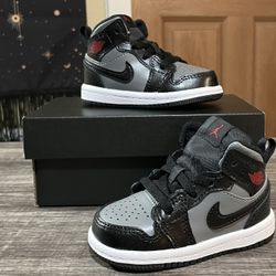 Jordan 1 Mid (TD) 640735-096 ‘Shadow’ Sz 4c 