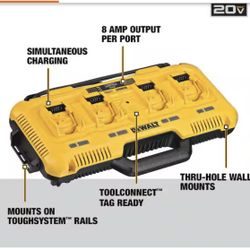 Best Seller🔥 DEWALT 12V/20V/60V MAX 4-Port Lithium-Ion Battery Charger