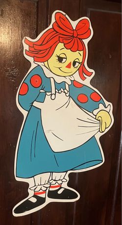 Collectible Raggedy Ann Fiberboard Cutout