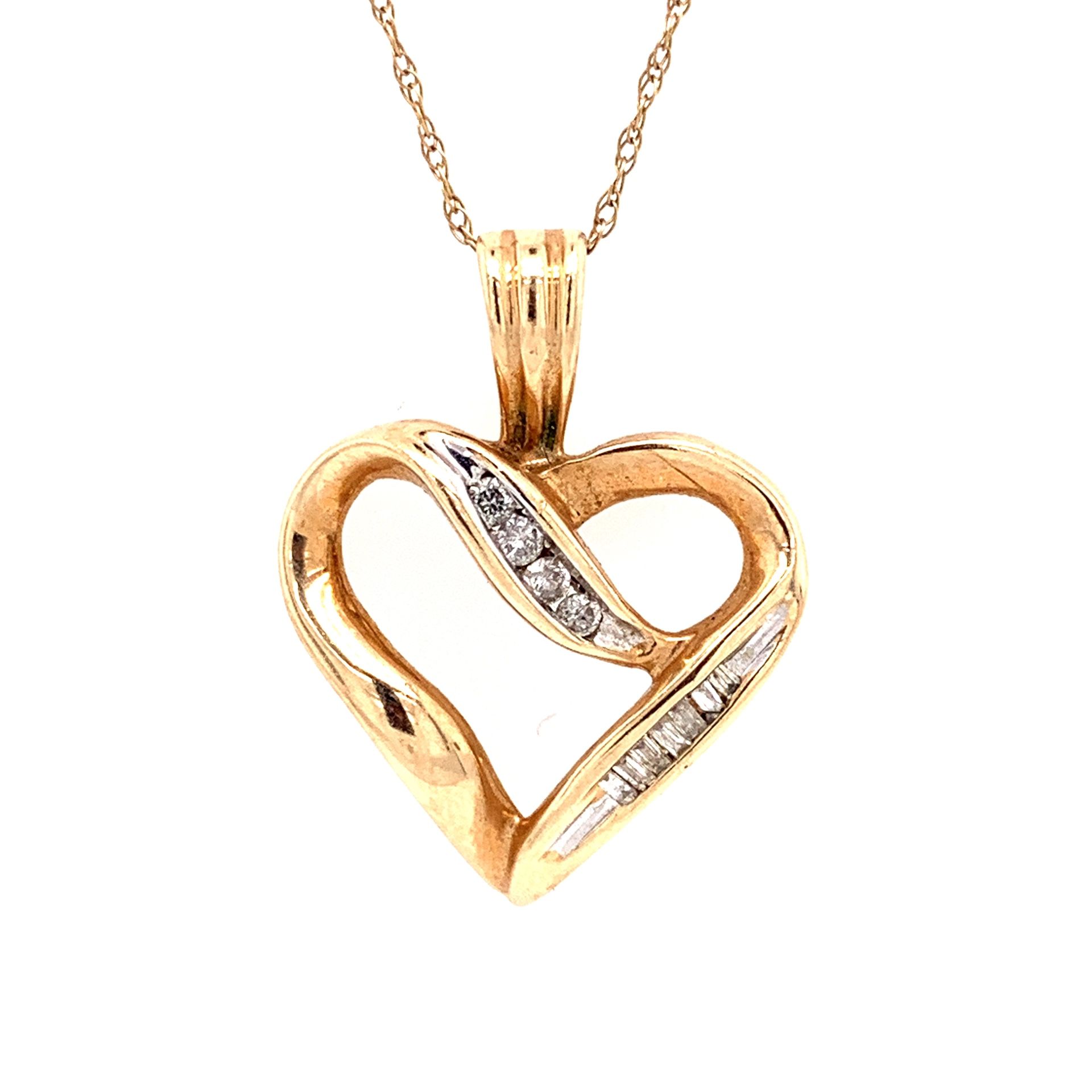 10k Diamond Heart Necklace