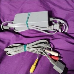Wii Power Supply & Av Cable 