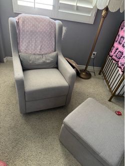 Gray rocking chair