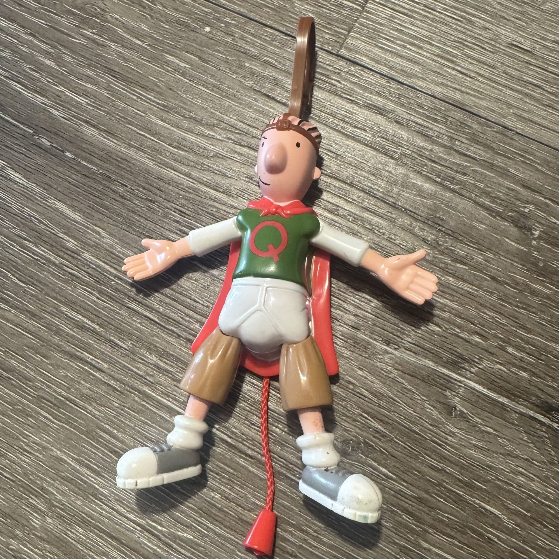 Vintage Doug's 1st Movie Quailman Figure Keychain McDonalds Happy Meal Toy #3 1999