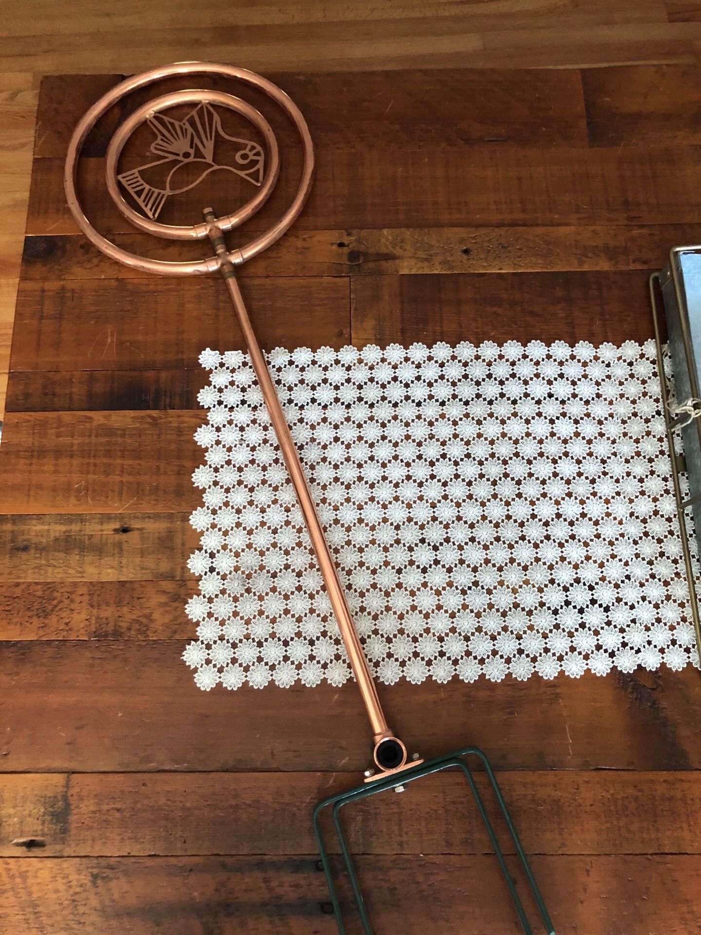 Copper hummingbird ornamental sprinkler