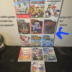 NINTENDO WII GAMES SELL OR TRADE