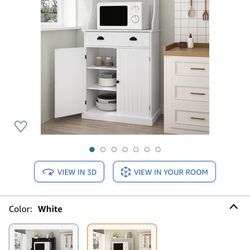 ARTPOWER 54" Kitchen Microwave Cabinet/Stand with Storage and Drawers