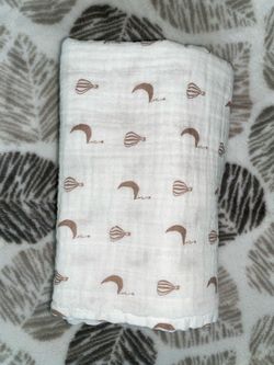Hot Air Balloon muslin baby swaddle