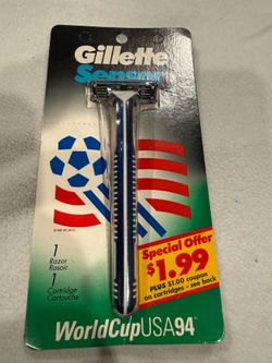 A brand new, original-in-package Gillette Sensor 1994 World Cup USA razor
