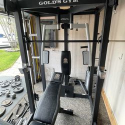 Golds Gym At Home Pro Series 7000 With Weights, Attachments, Bench & More