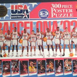 1992 USA Basketball Barcelona Poster Puzzle, Unopened 