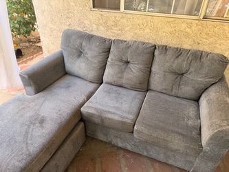Blue-Grey Chaise Sofa