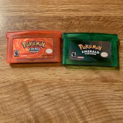 Pokemon Emerald + Fire Red New Print With High Quality 
