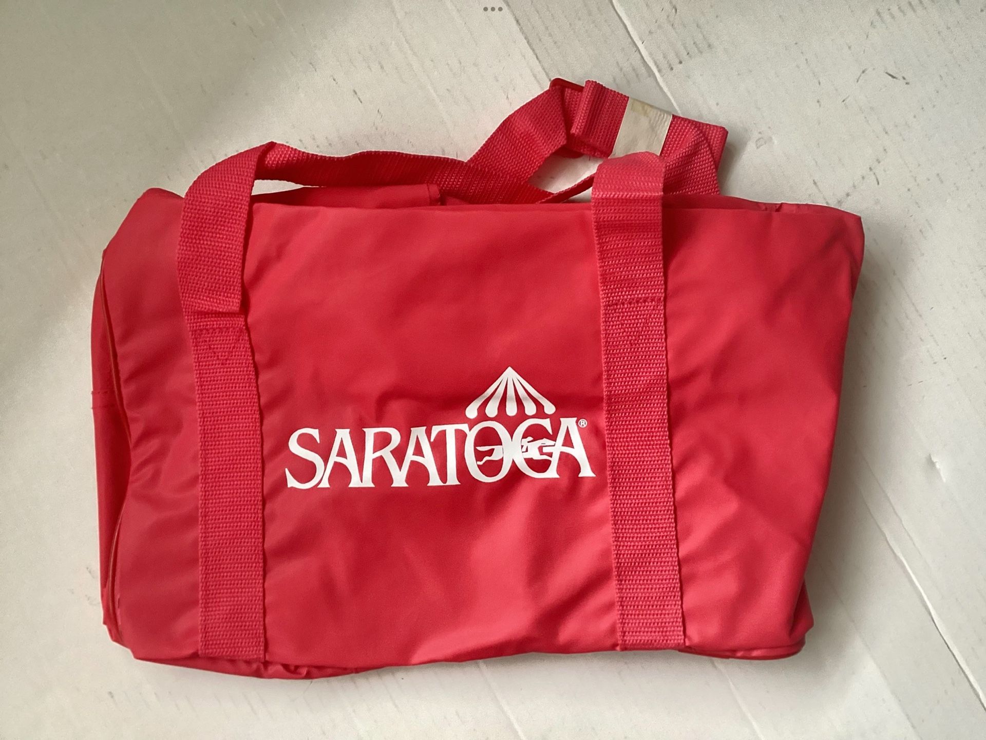 NEW Old Stock 1980s Saratoga Racetrack Duffle / Travel / Gym Bag Horse-racing Memorabilia