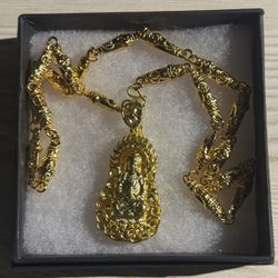 24K Gold Plated Guanyin Necklace
