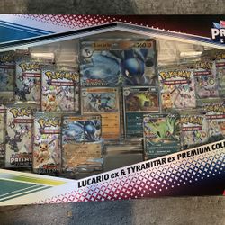 Prismatic Evolutions Lucario ex & Tyranitar ex Premium Collection 