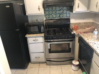 Dish washer gas stove and fridge
