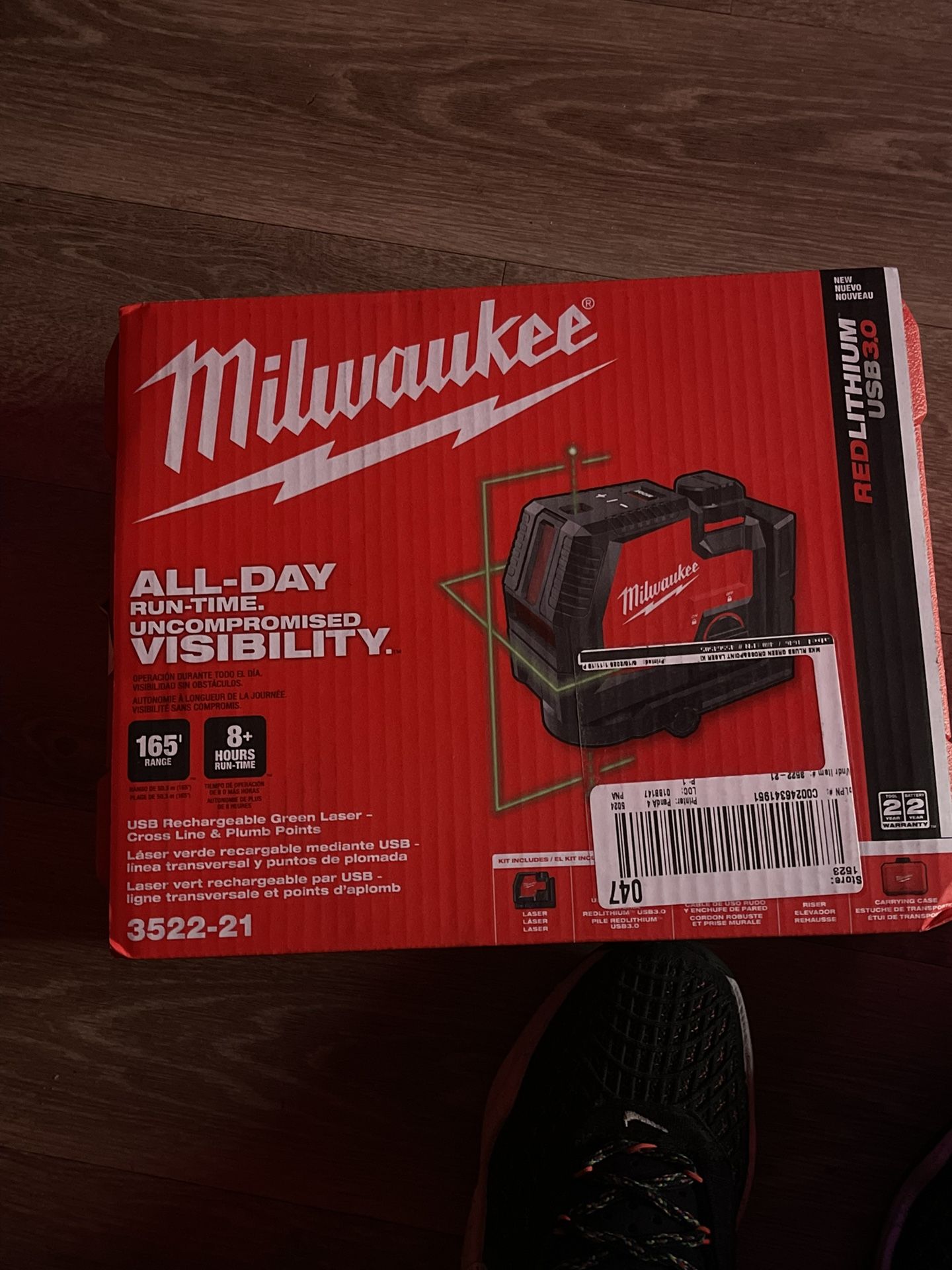 Millwaukee 100f Green Light Plumb Points