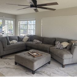 Like new sectional and ottoman for sale