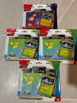 Pokémon 30th Celebration Tech Sticker Collection – Lot of 4