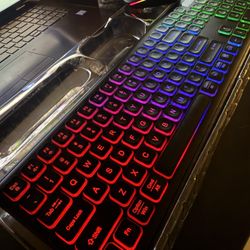 Wireless Keyboard And Mouse Combo, RGB Backlit, Rechargeable