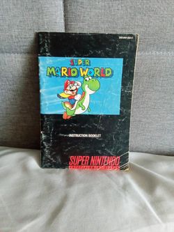 1991 super Nintendo instruction booklet -Super Mario world