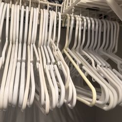 White Plastic Hangers 