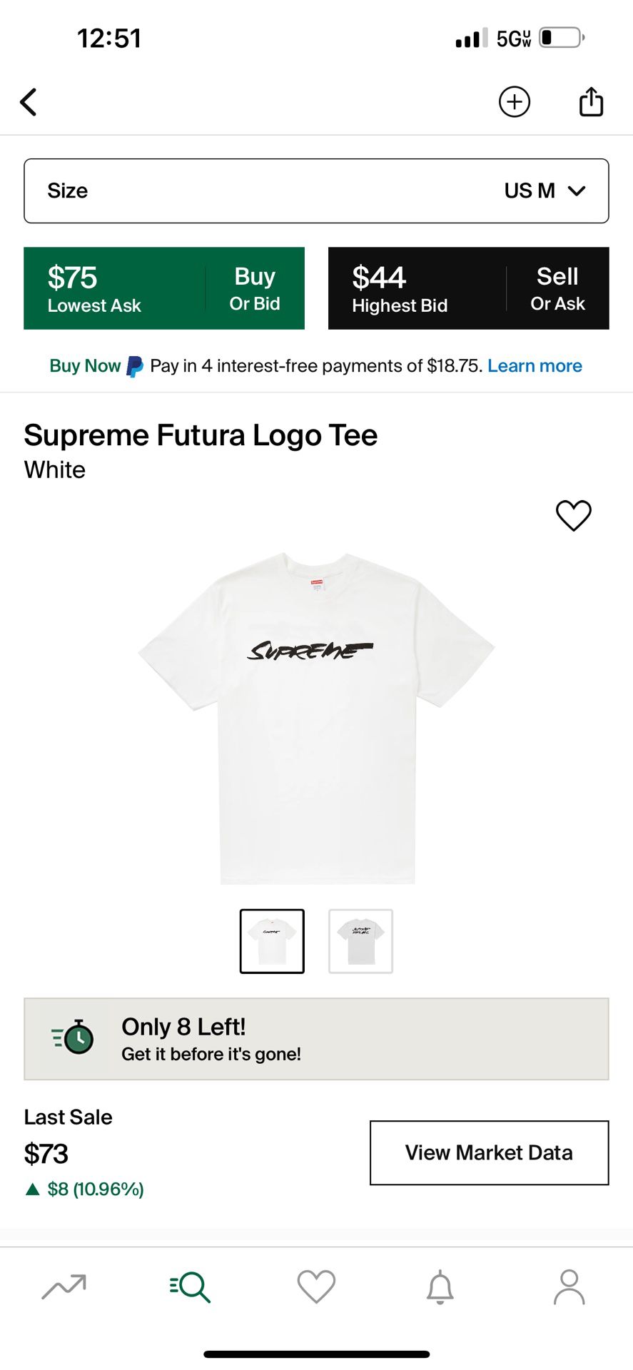 Supreme Futura Logo Tee 'White'