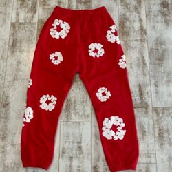 Denim Tears Sweatpants Red Men Size XL