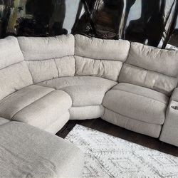 Sectional couch beige