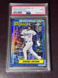 2025 Topps Chrome Shohei Ohtani Logo Refractor PSA Mint 9