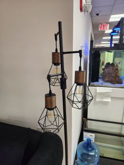 Crevan 65" Dimmable Rattan Tree Floor Lamp With 3 Bulbs Included