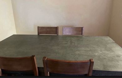 Dining Table Set with 6 Wooden Chairs