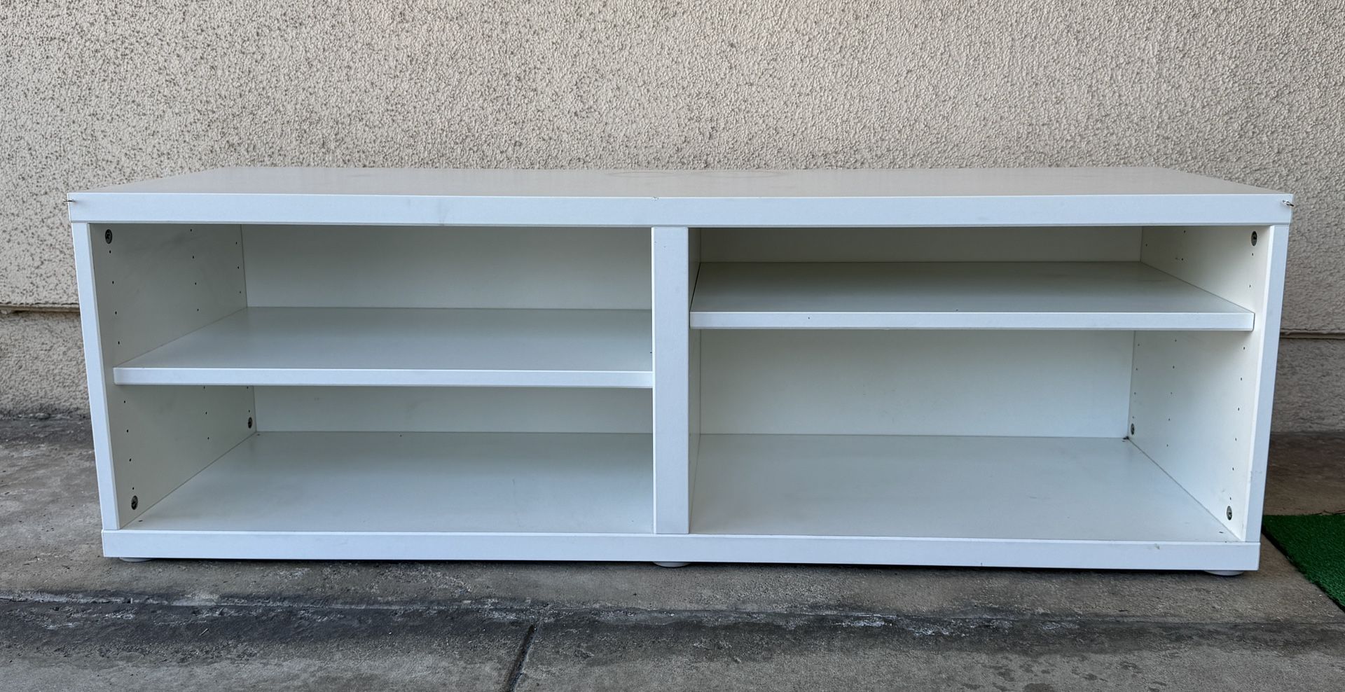 White TV Stand / Storage Cabinet – Adjustable Shelves – Modern, Sturdy, Clean