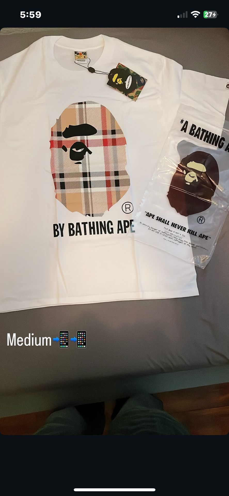 Bape Burberry Medium
